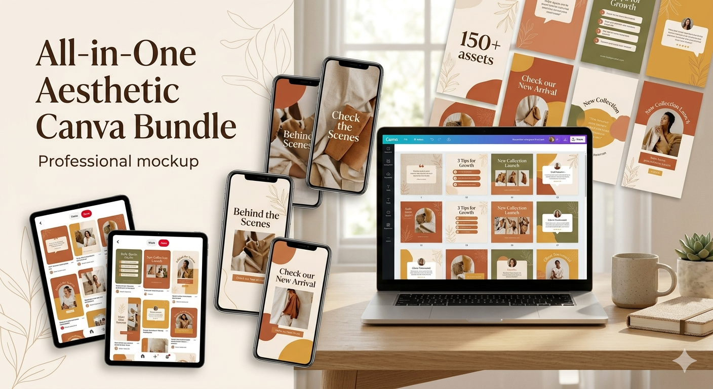 All-in-One Aesthetic Canva Bundles
