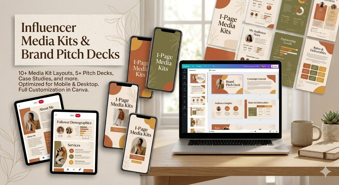 Influencer Media Kits & Brand Pitch Decks